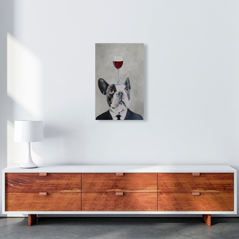 French Bulldog With Wineglass Art Print by Coco Deparis A3 Canvas