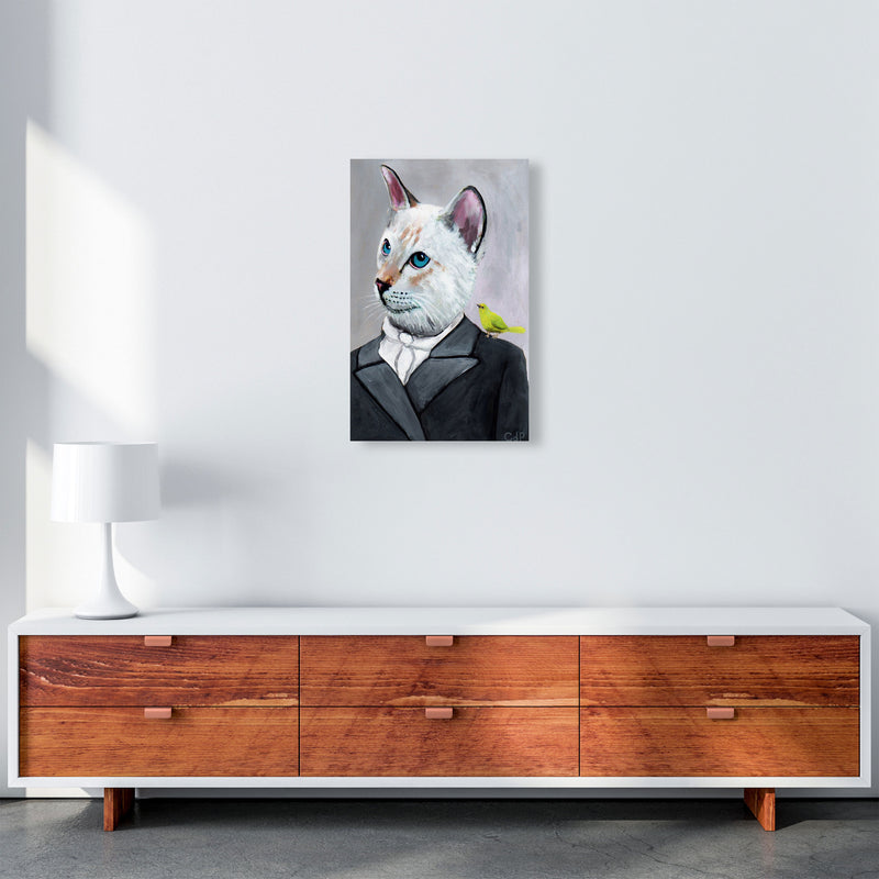 Cat With Bird Art Print by Coco Deparis A3 Canvas