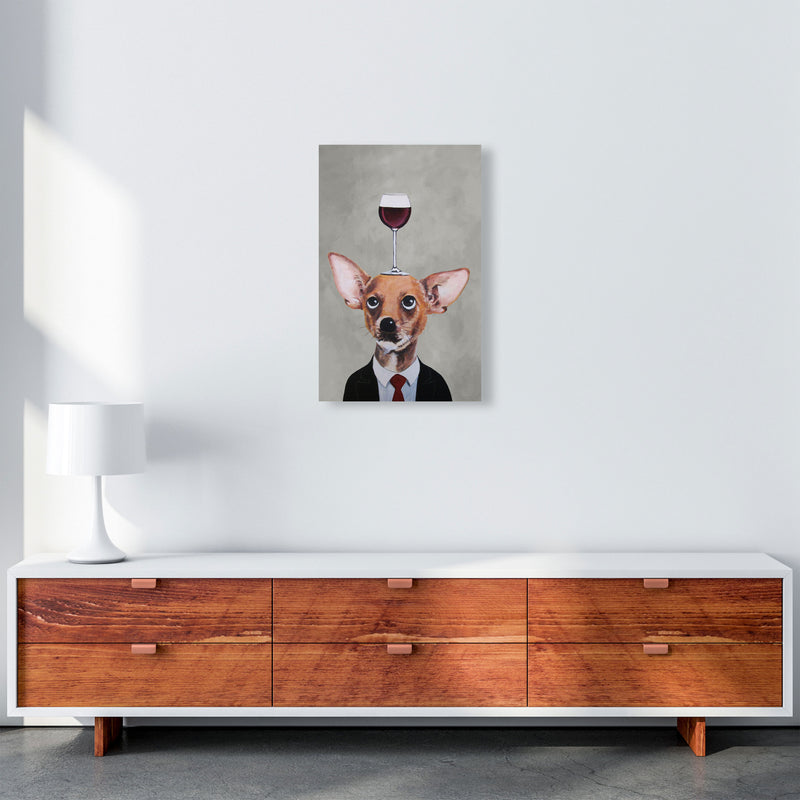 Chihuahua With Wineglass Art Print by Coco Deparis A3 Canvas