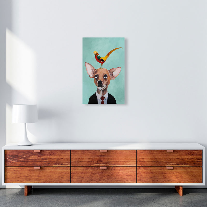 Chihuahua With Bird Art Print by Coco Deparis A3 Canvas