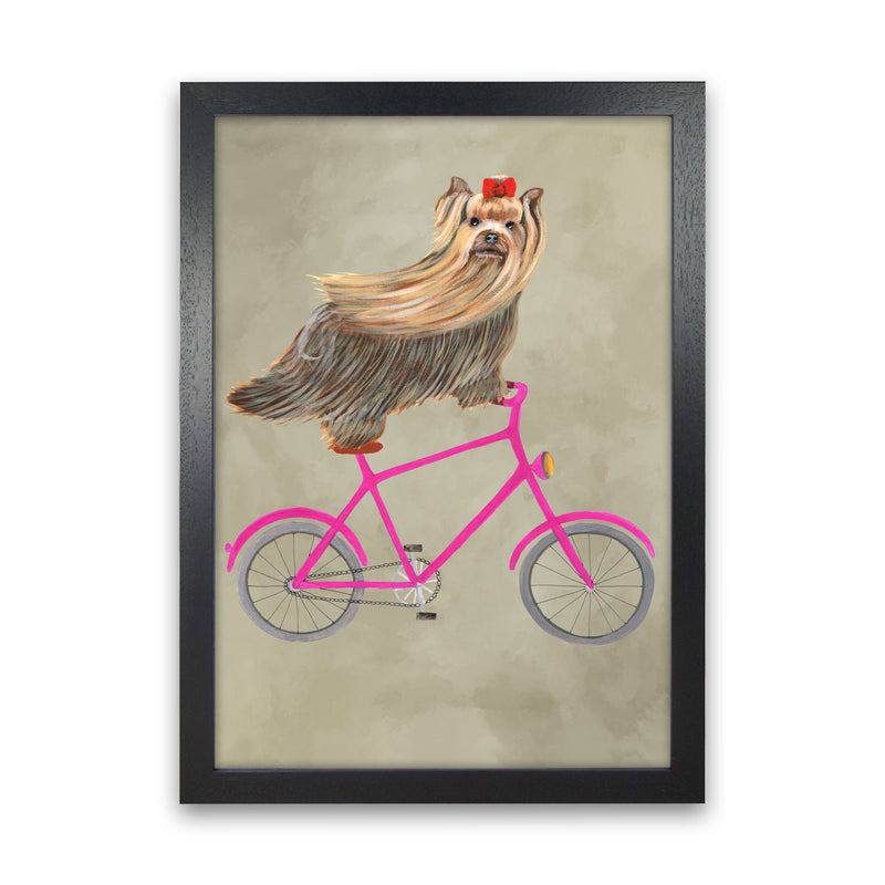 Yorkshire On Bicycle Art Print by Coco Deparis Black Grain