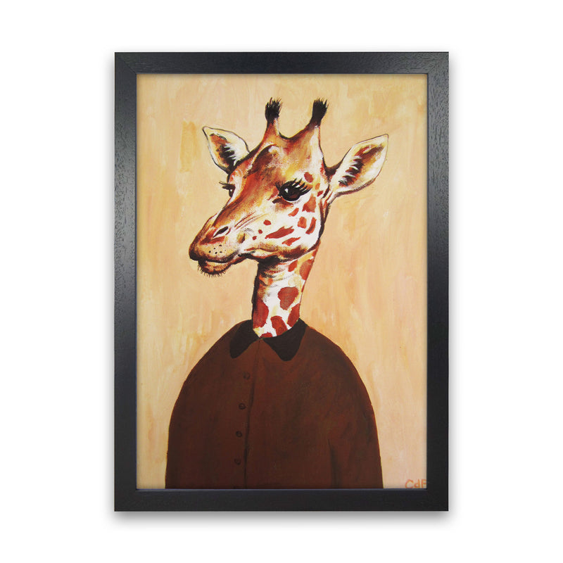 Giraffe 02 Art Print by Coco Deparis Black Grain