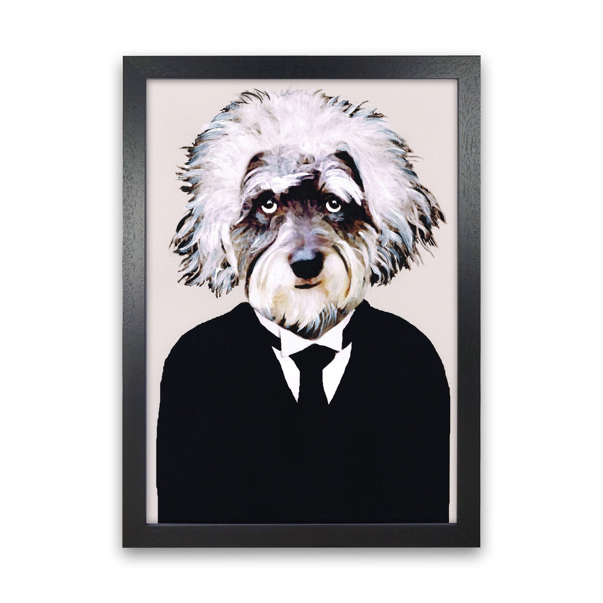 Einstein Art Print by Coco Deparis Black Grain