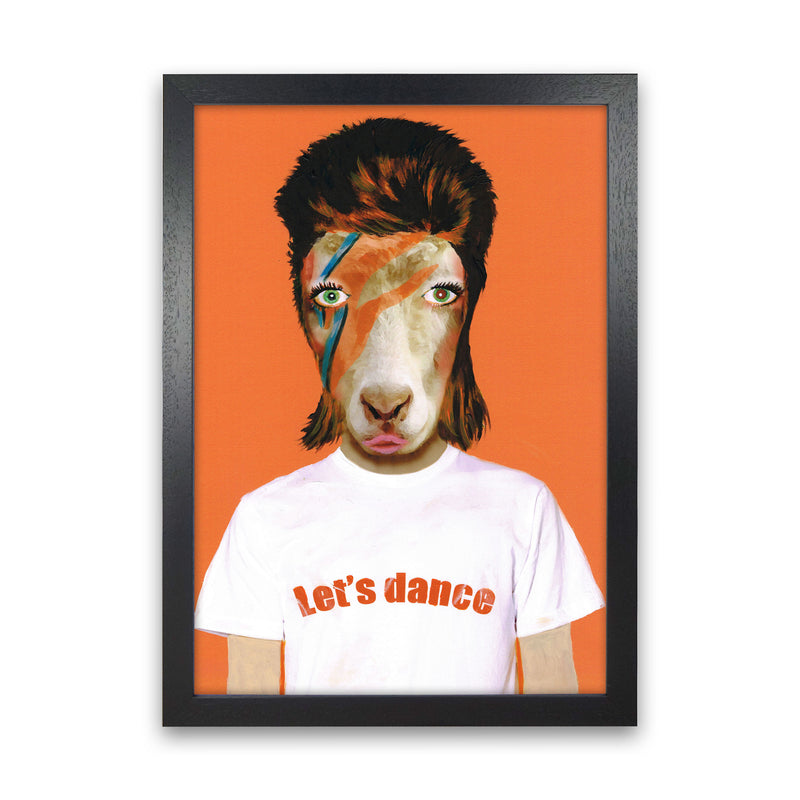 David Bowie Goat Art Print by Coco Deparis Black Grain