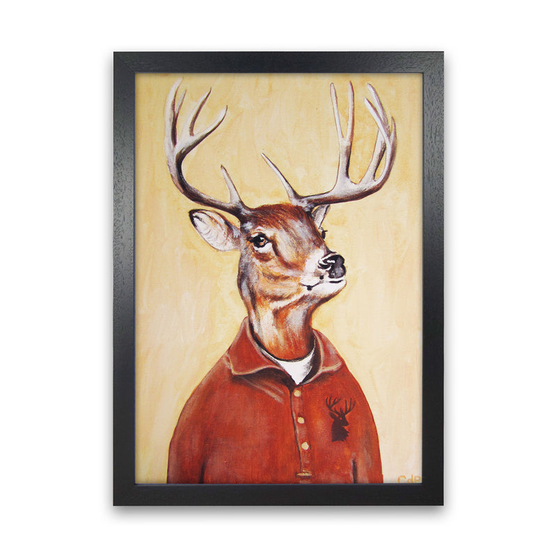 Deer 01 Art Print by Coco Deparis Black Grain