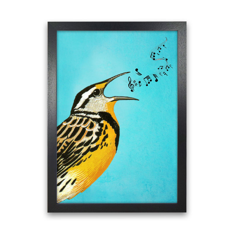 Bird Singing 02 Art Print by Coco Deparis Black Grain