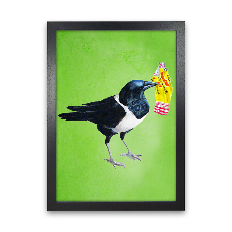 Bird With Sweet Paper Art Print by Coco Deparis Black Grain