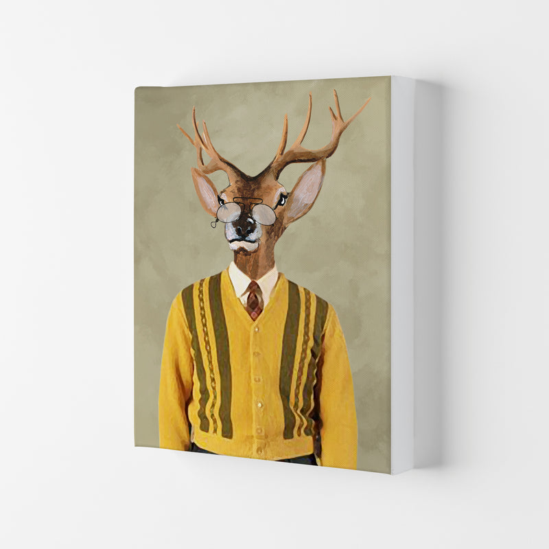 Deer Sixties Man Art Print by Coco Deparis Canvas
