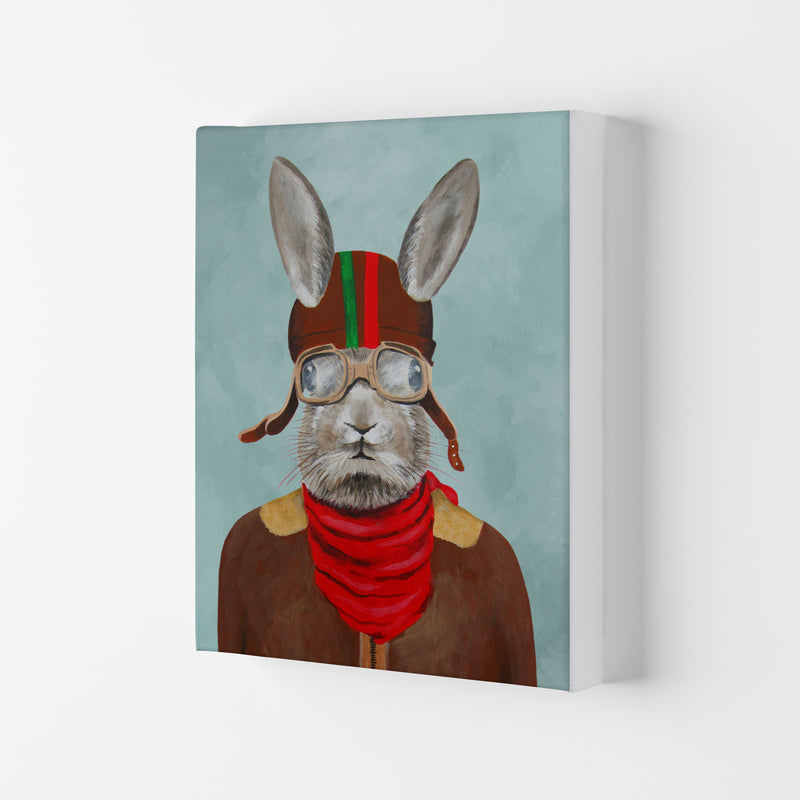 Rabbit With Helmet Art Print by Coco Deparis Canvas