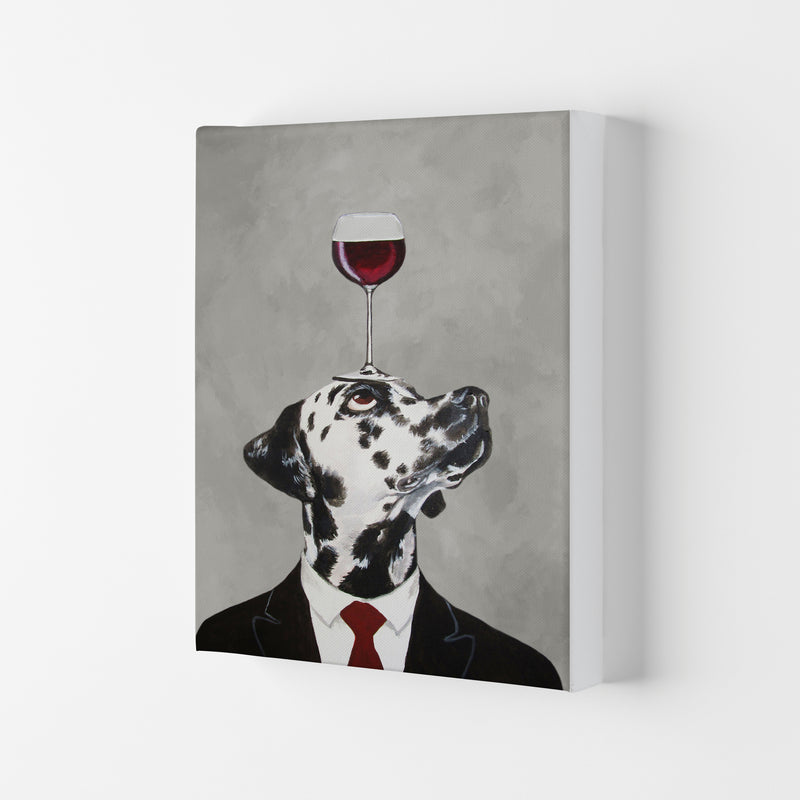Dalmatian With Wineglass Art Print by Coco Deparis Canvas