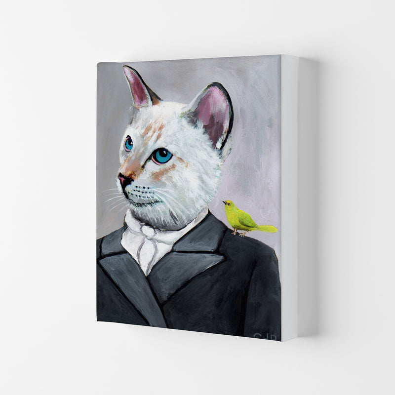 Cat With Bird Art Print by Coco Deparis Canvas