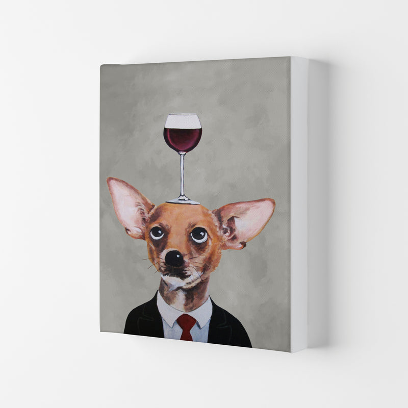 Chihuahua With Wineglass Art Print by Coco Deparis Canvas