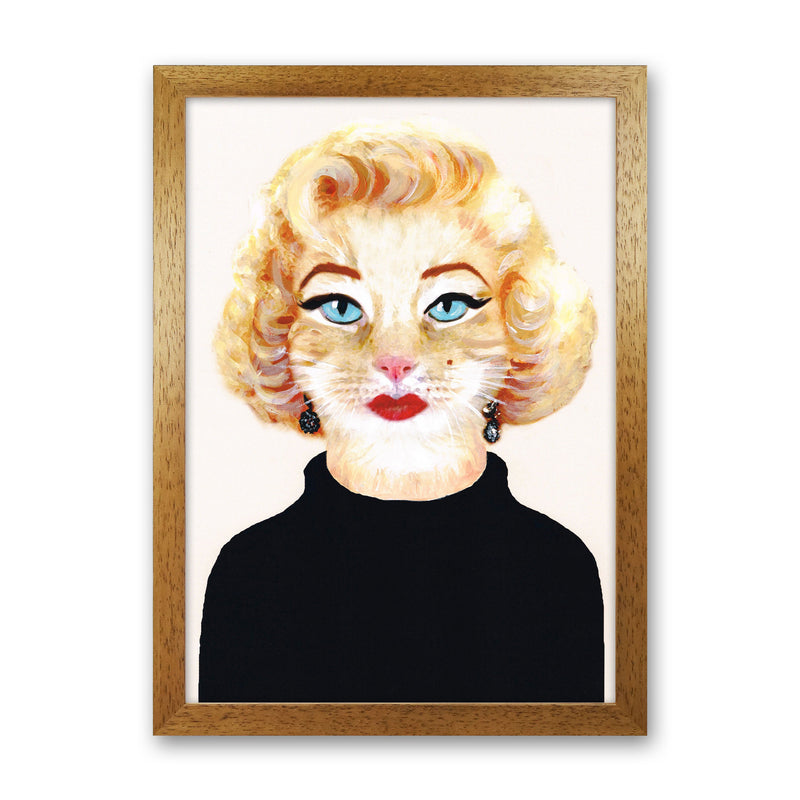 Marilyn Monroe Art Print by Coco Deparis Oak Grain