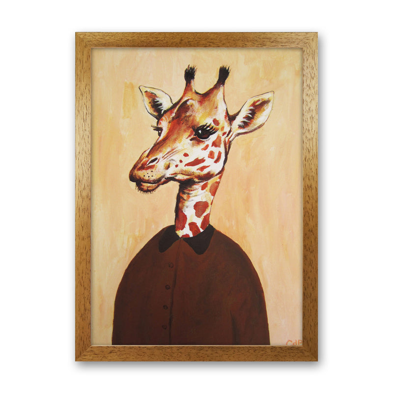 Giraffe 02 Art Print by Coco Deparis Oak Grain