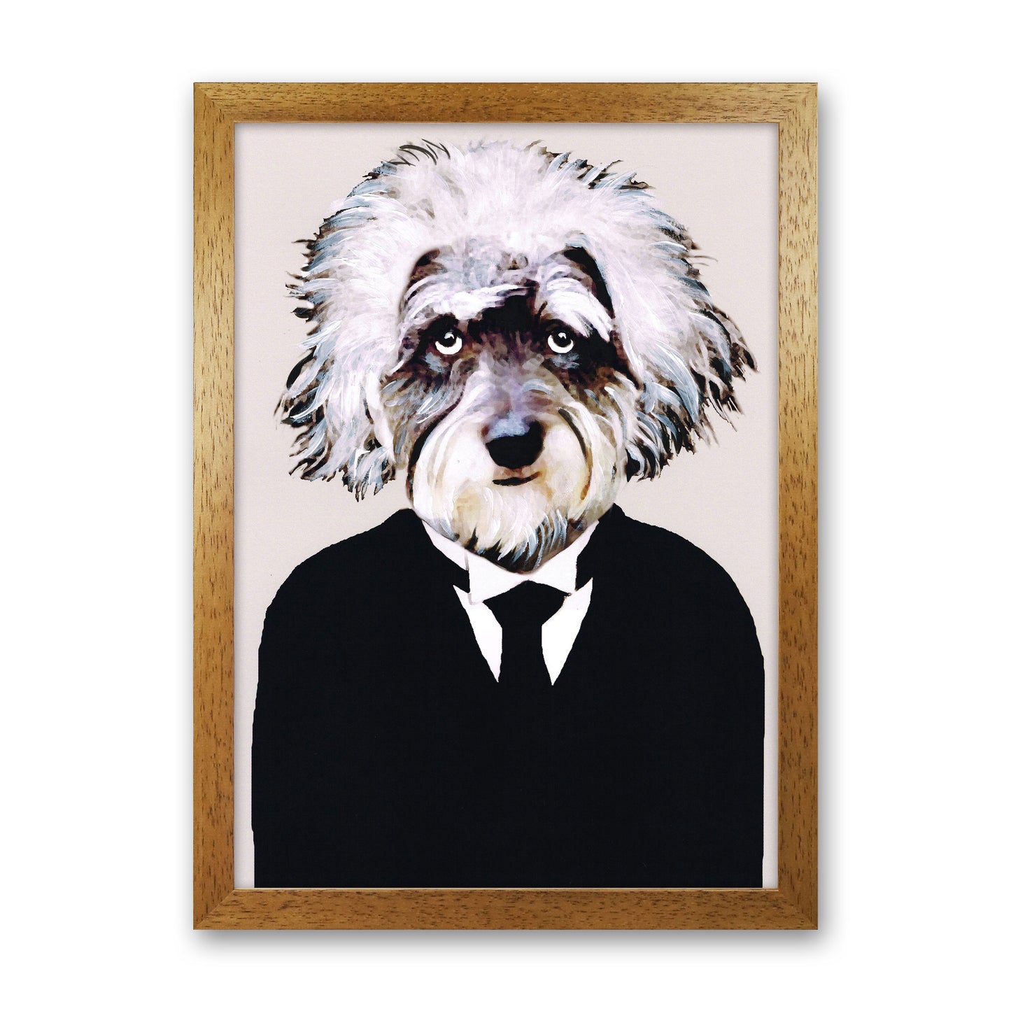 Einstein Art Print by Coco Deparis Oak Grain