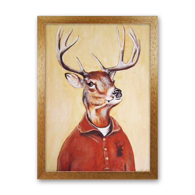 Deer 01 Art Print by Coco Deparis Oak Grain