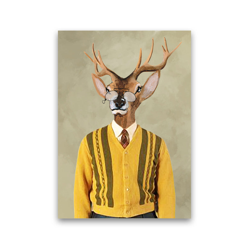 Deer Sixties Man Art Print by Coco Deparis Print Only