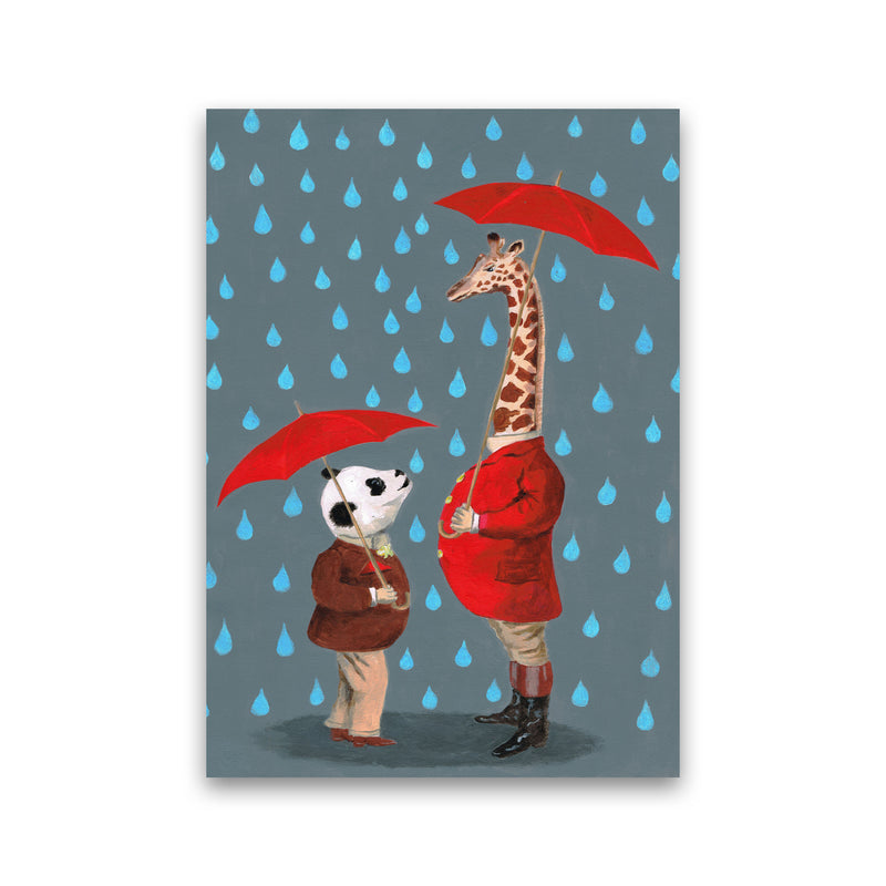 Panda And Giraffe Art Print by Coco Deparis Print Only