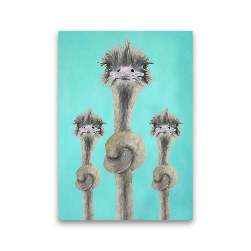 Ostriches Knotted Art Print by Coco Deparis Print Only