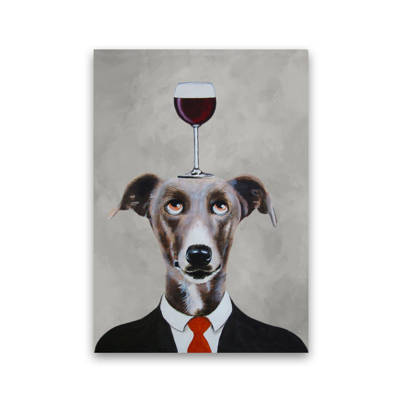 Greyhound With Wineglass Art Print by Coco Deparis Print Only