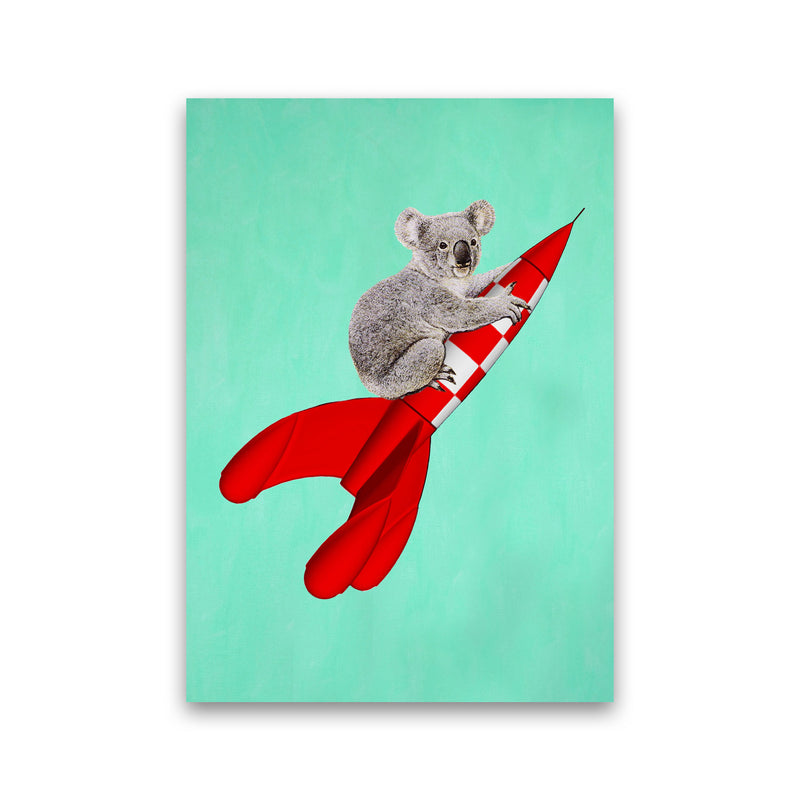 Koala On A Rocket Art Print by Coco Deparis Print Only