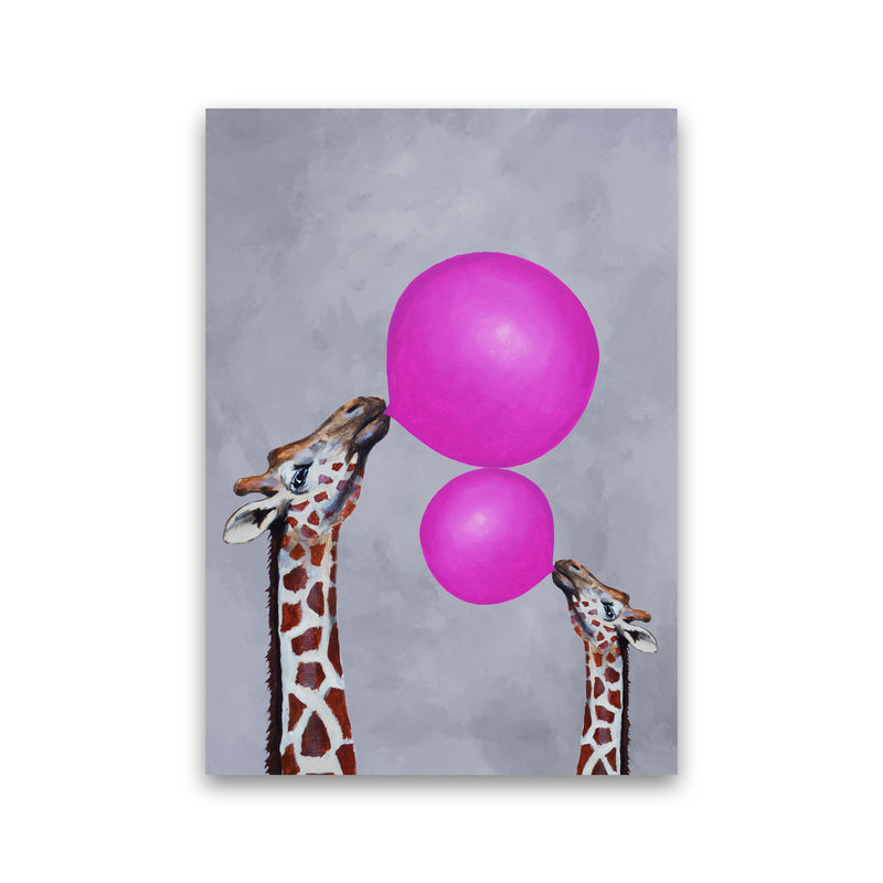 Giraffes With Bubblegum 3 Art Print by Coco Deparis Print Only