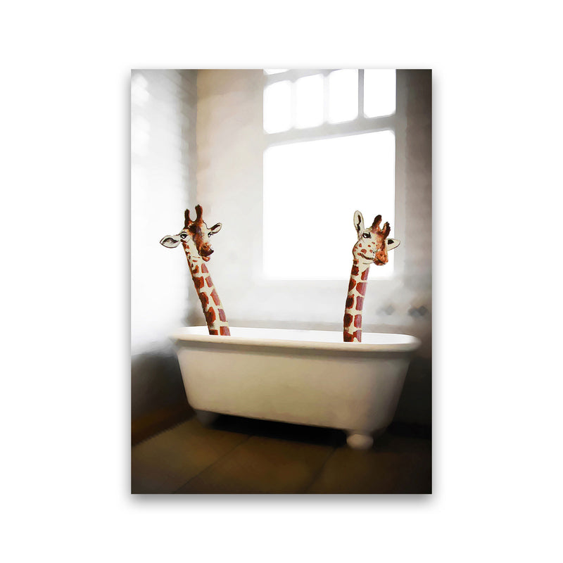 Giraffes In Bathtube Art Print by Coco Deparis Print Only