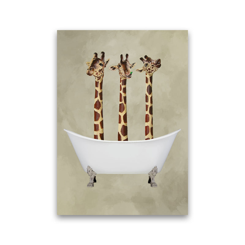 Giraffes In Bathtub Art Print by Coco Deparis Print Only