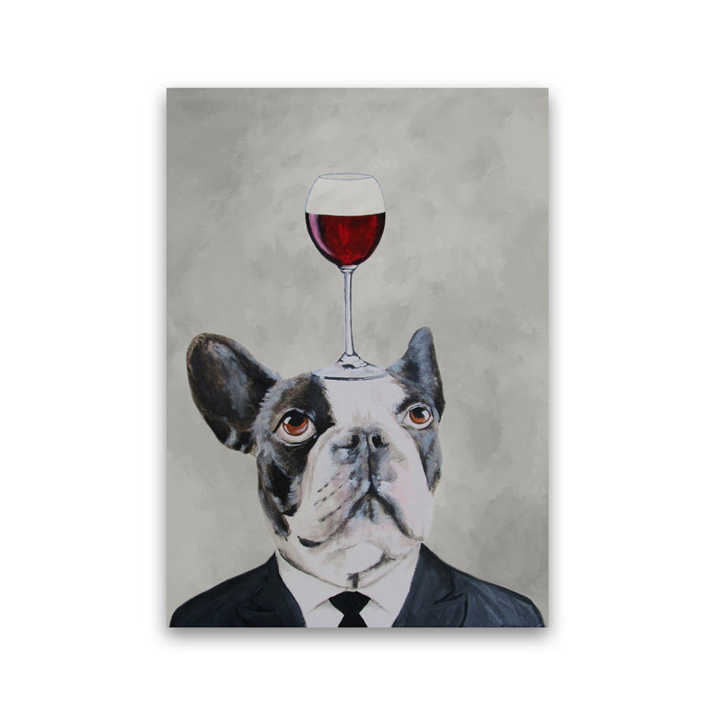 French Bulldog With Wineglass Art Print by Coco Deparis Print Only