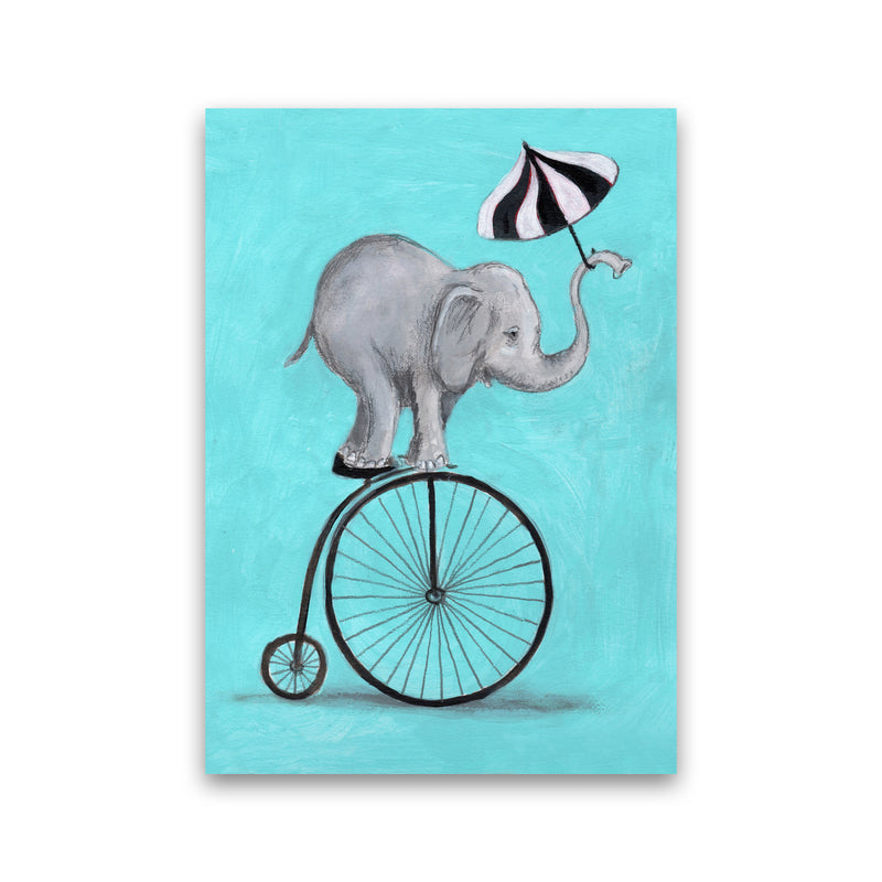 Elephant With Umbrella Art Print by Coco Deparis Print Only