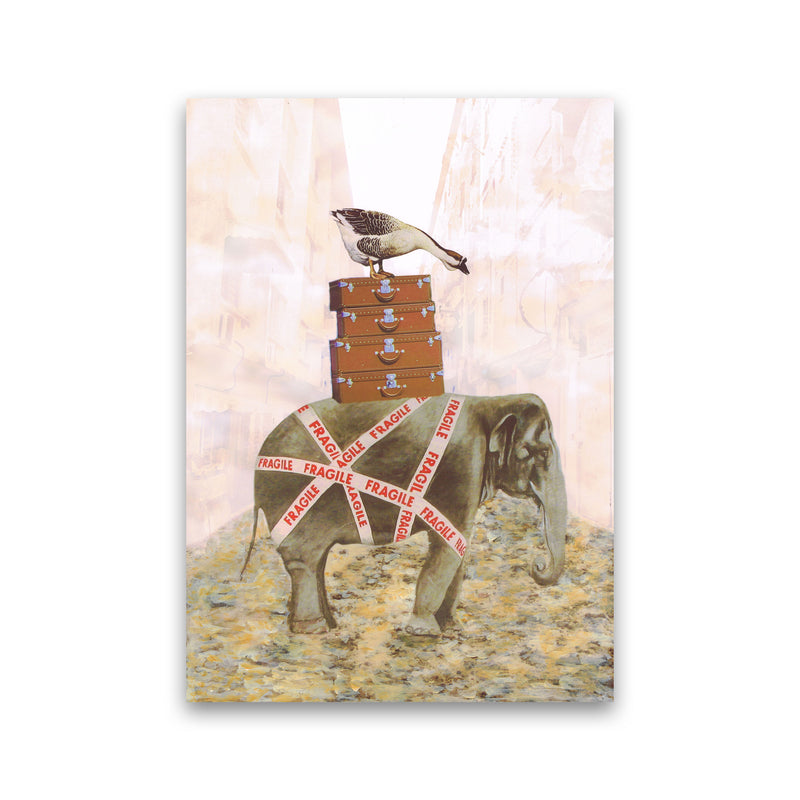 Elephant With Goose Art Print by Coco Deparis Print Only