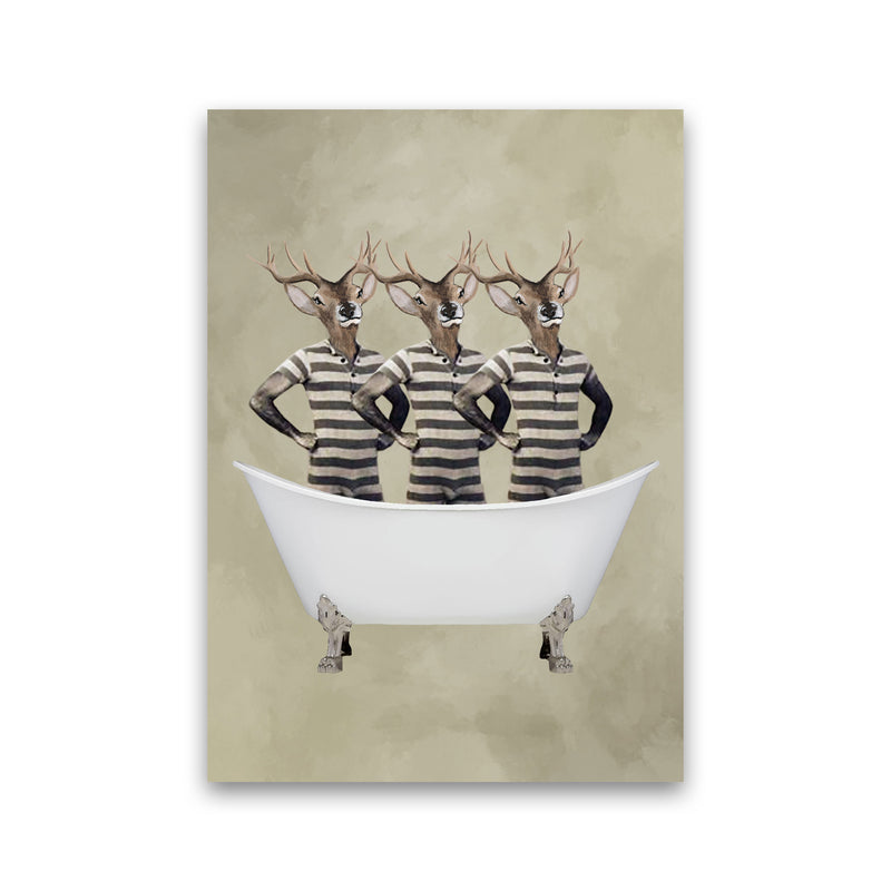 Deers In Bathtub Art Print by Coco Deparis Print Only