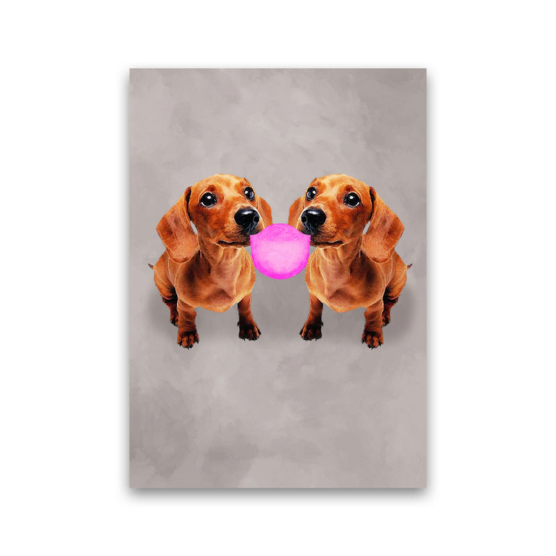 Daschunds With Chewinggum Art Print by Coco Deparis Print Only