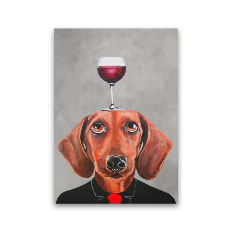 Daschund With Wineglass Art Print by Coco Deparis Print Only