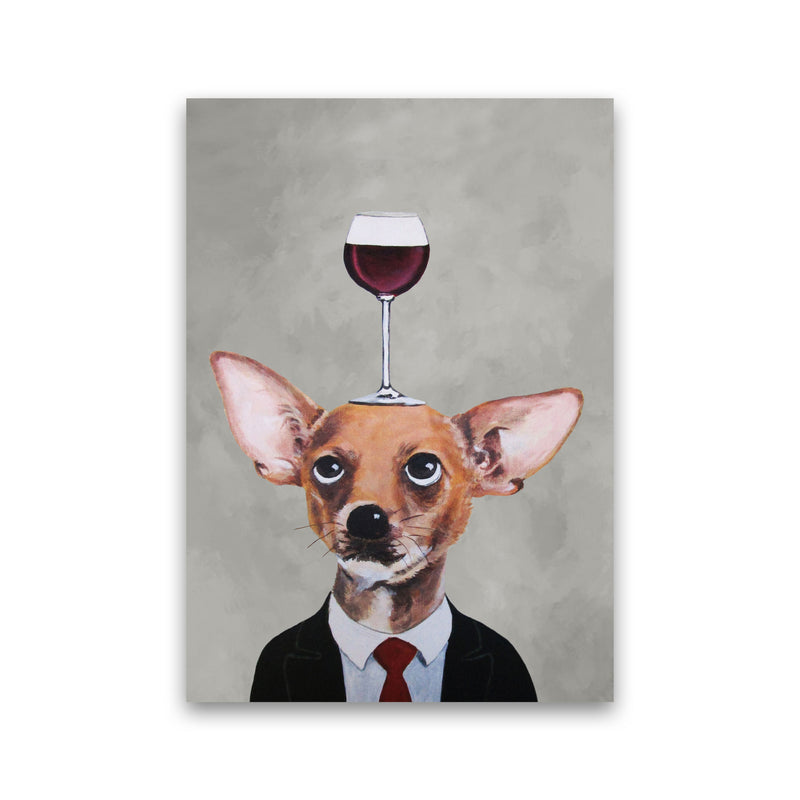 Chihuahua With Wineglass Art Print by Coco Deparis Print Only