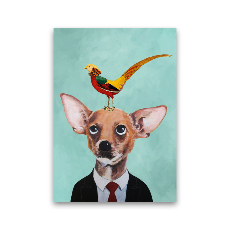 Chihuahua With Bird Art Print by Coco Deparis Print Only