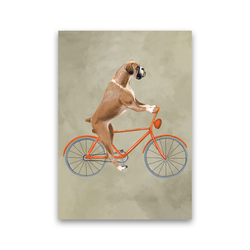 Boxer On Bicycle Art Print by Coco Deparis Print Only