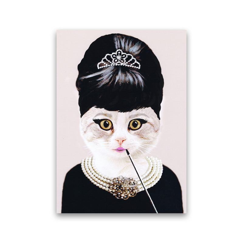 Audrey Hepburn Cat Art Print by Coco Deparis Print Only
