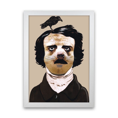 Edgar Allan Poe Art Print by Coco Deparis White Grain