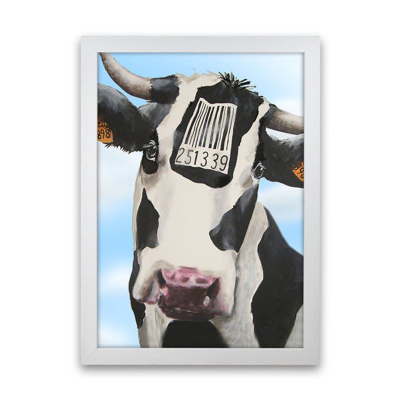 Cow Barcode 02 Art Print by Coco Deparis White Grain