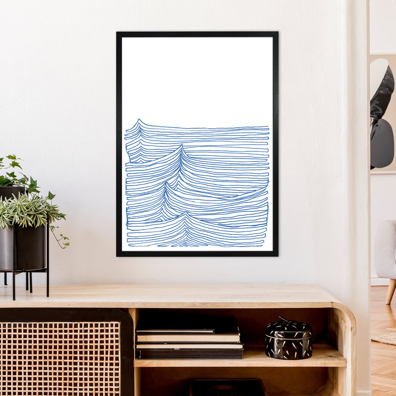 Continuous Sea Blue Art Print by Carissa Tanton A1 White Frame