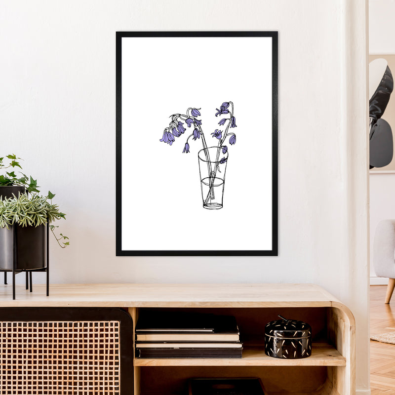 Bluebells Lilac Art Print by Carissa Tanton A1 White Frame