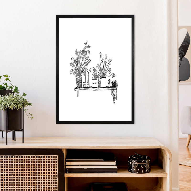 Plant Shelfie Art Print by Carissa Tanton A1 White Frame