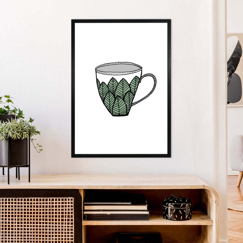 Teacup Leaves Art Print by Carissa Tanton A1 White Frame