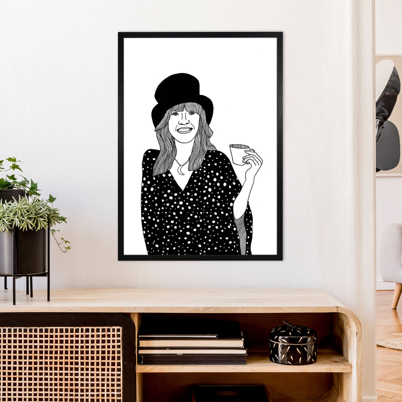 Stevie Nicks Art Print by Carissa Tanton A1 White Frame