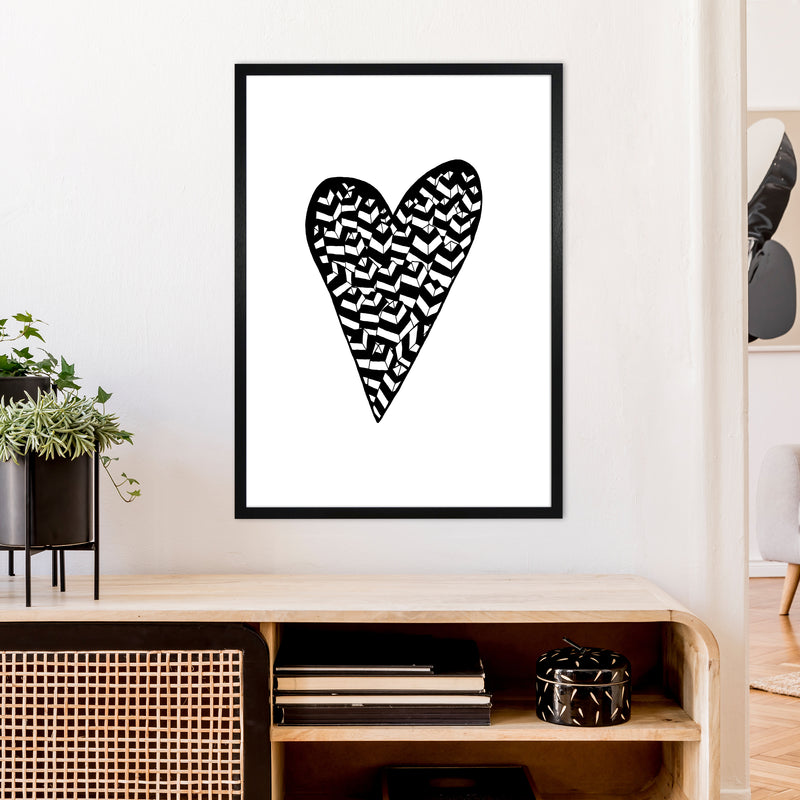 Leaf Heart Art Print by Carissa Tanton A1 White Frame