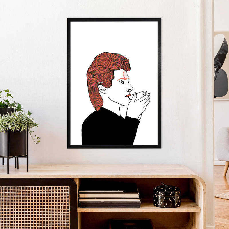 Bowie Tea Art Print by Carissa Tanton A1 White Frame