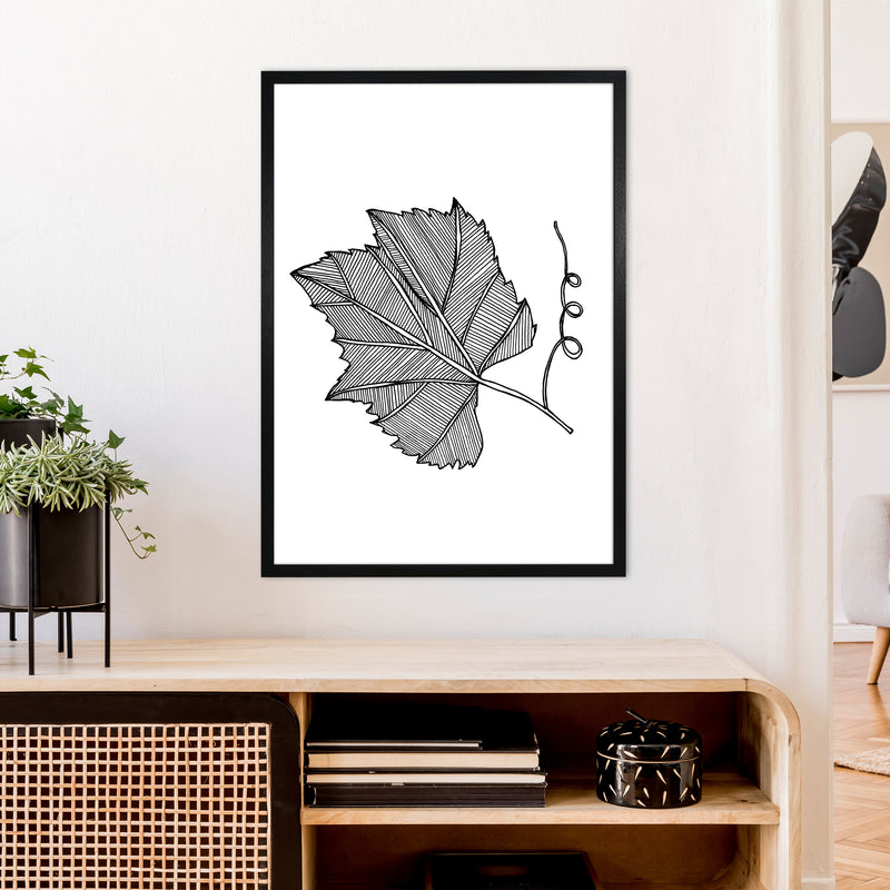 Vine Leaf Art Print by Carissa Tanton A1 White Frame