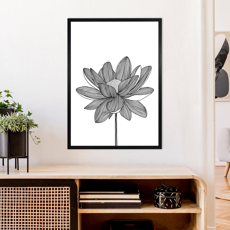 Lotus Art Print by Carissa Tanton A1 White Frame