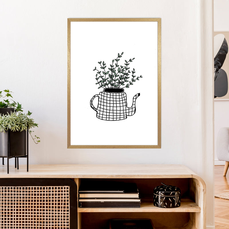 Teapot Plants Green Art Print by Carissa Tanton A1 Print Only
